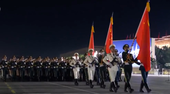 抗战胜利80周年天安门演练现场画面
