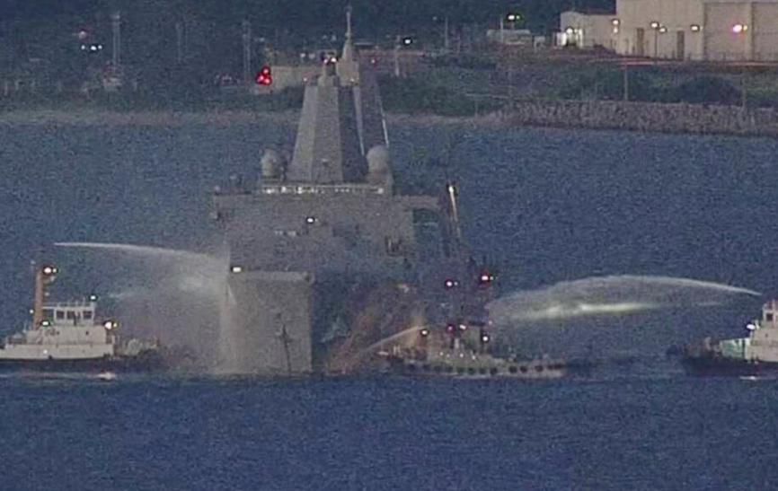 驻日美军舰艇&ldquo;新奥尔良&rdquo;号大火已被扑灭 两名水兵受伤