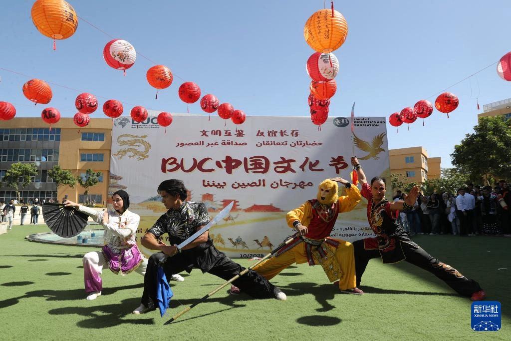 在埃及大学校园感受中国文化魅力